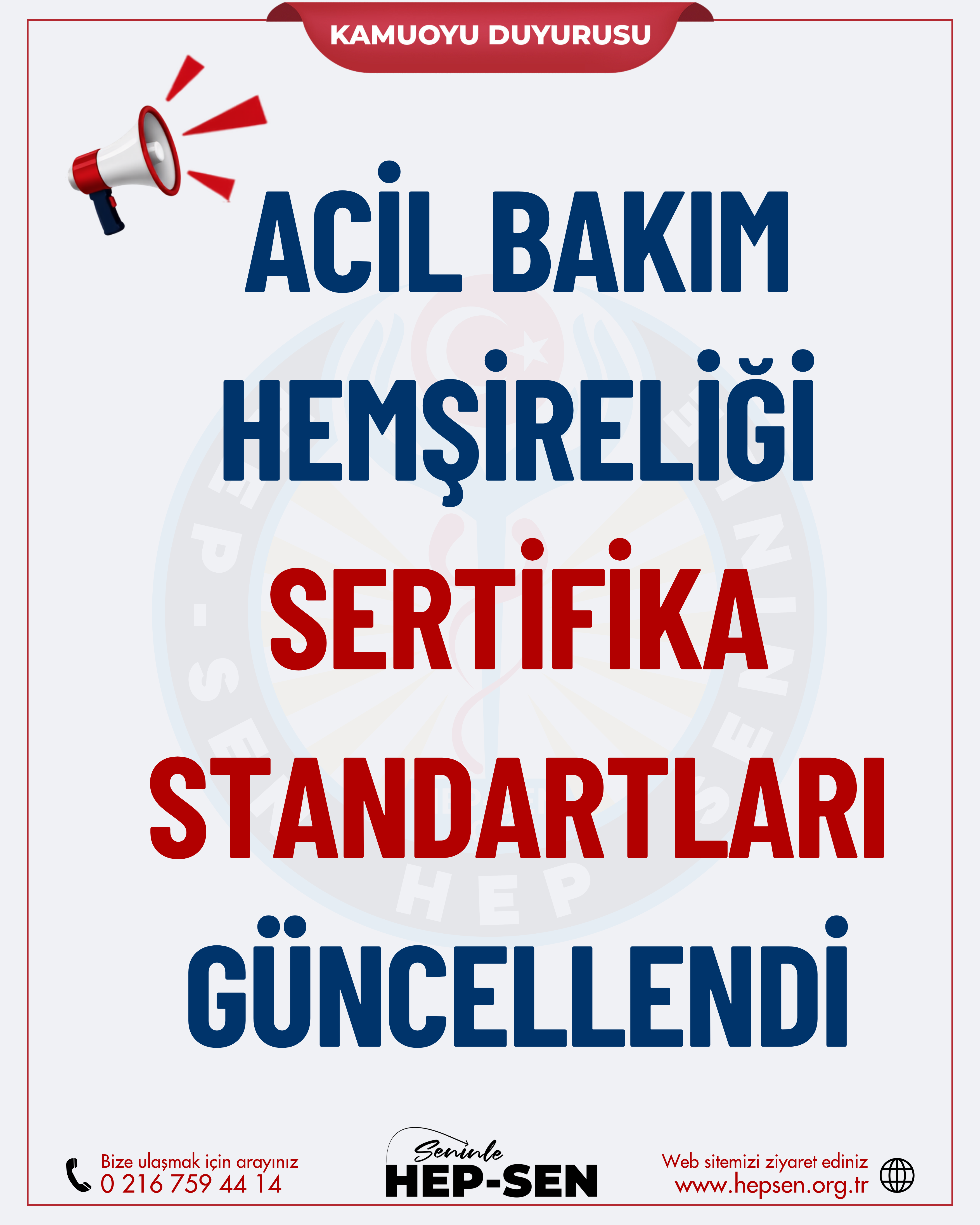 Acil Bakım Hemşireliği Sertifika Standartları Güncellendi