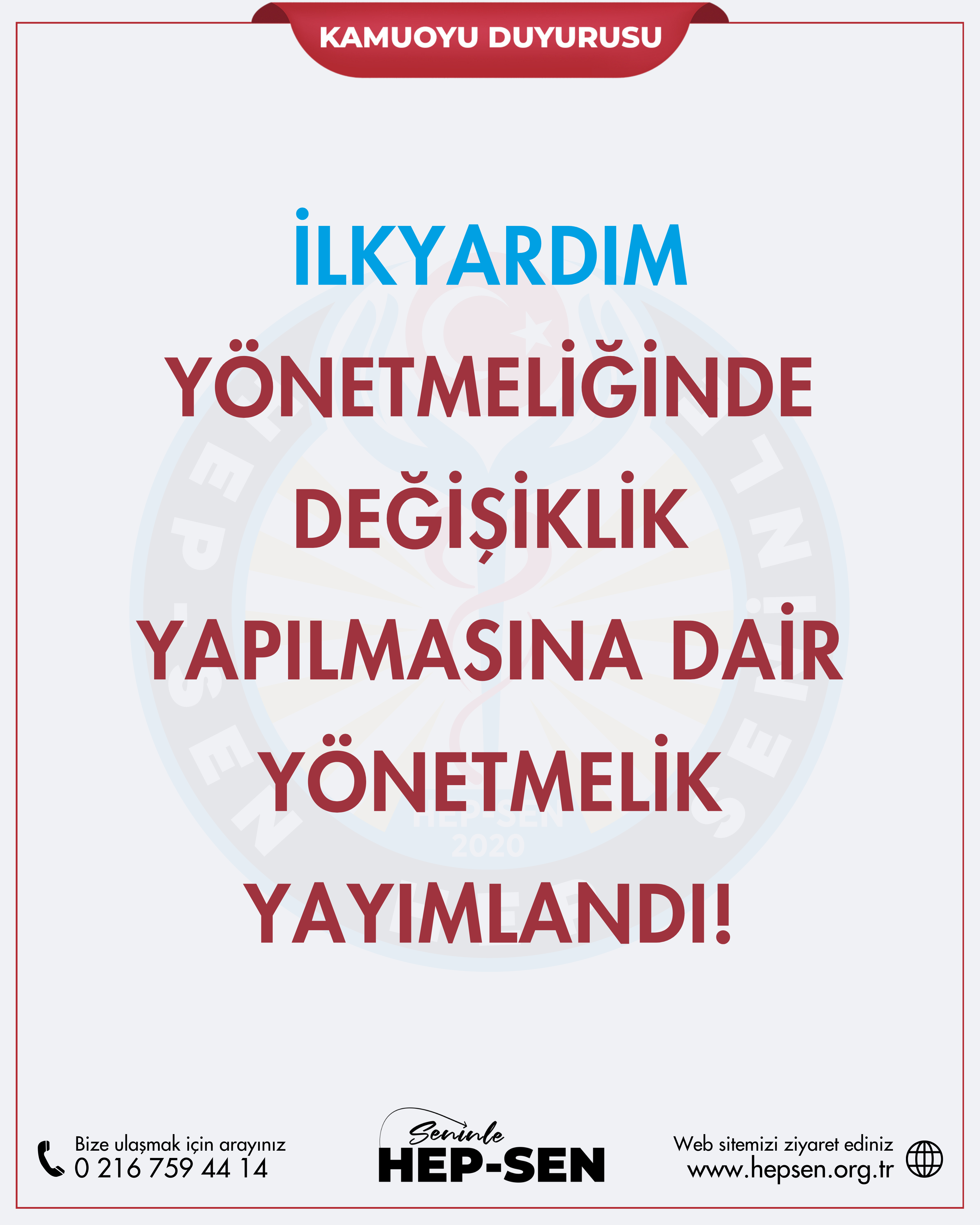 İlkyardım Yönetmeliğinde Değişiklik Yapılmasına Dair Yönetmelik  Yayımlandı!